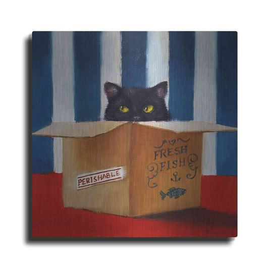 Luxe Metal Art 'Cat Burglar' by Lucia Heffernan, Metal Wall Art