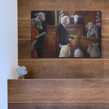 Luxe Metal Art 'Eyewitness' by Lucia Heffernan, Metal Wall Art,16x12