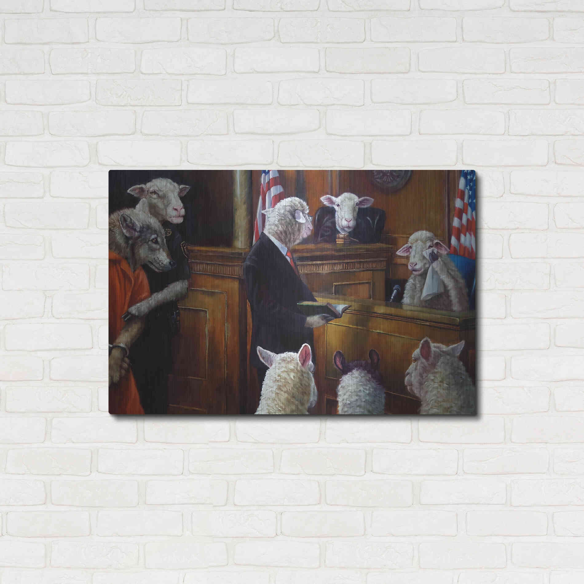 Luxe Metal Art 'Eyewitness' by Lucia Heffernan, Metal Wall Art,36x24