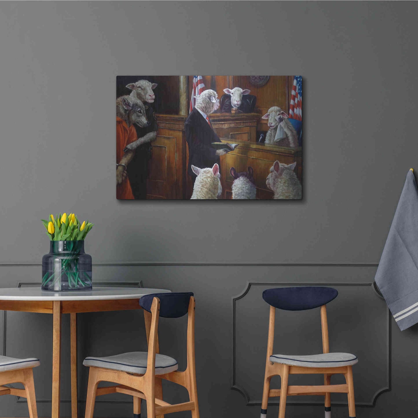 Luxe Metal Art 'Eyewitness' by Lucia Heffernan, Metal Wall Art,36x24