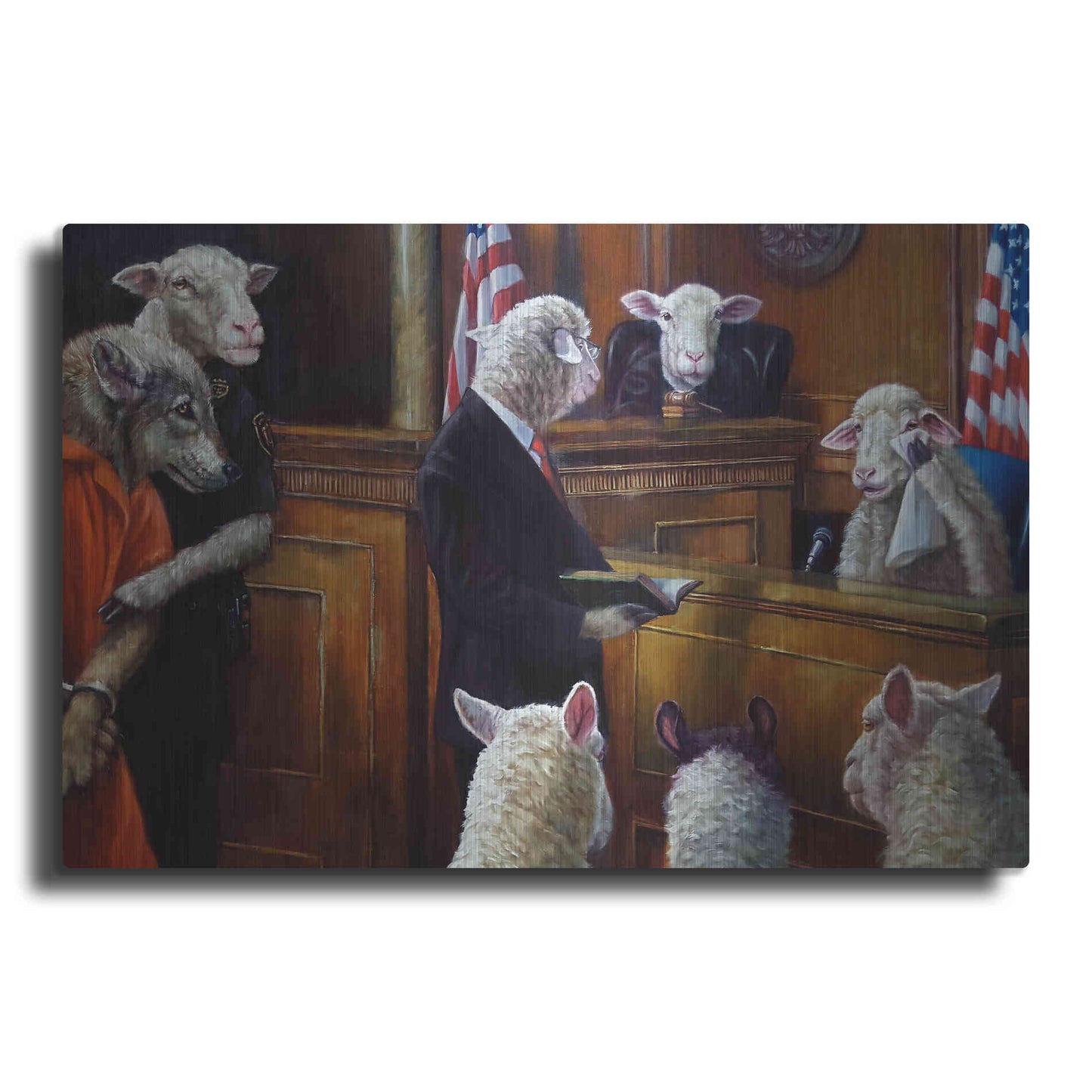 Luxe Metal Art 'Eyewitness' by Lucia Heffernan, Metal Wall Art