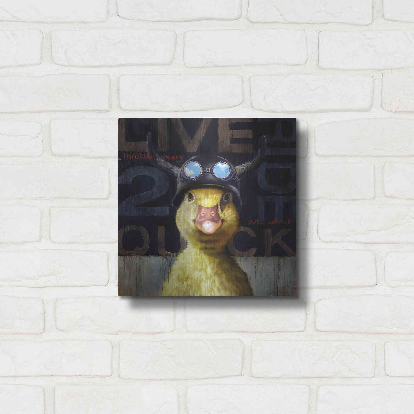 Luxe Metal Art 'Full Throttle' by Lucia Heffernan, Metal Wall Art,12x12