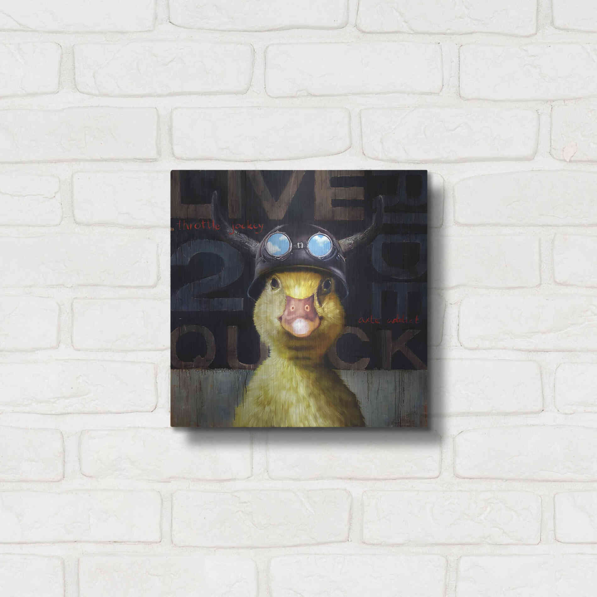 Luxe Metal Art 'Full Throttle' by Lucia Heffernan, Metal Wall Art,12x12