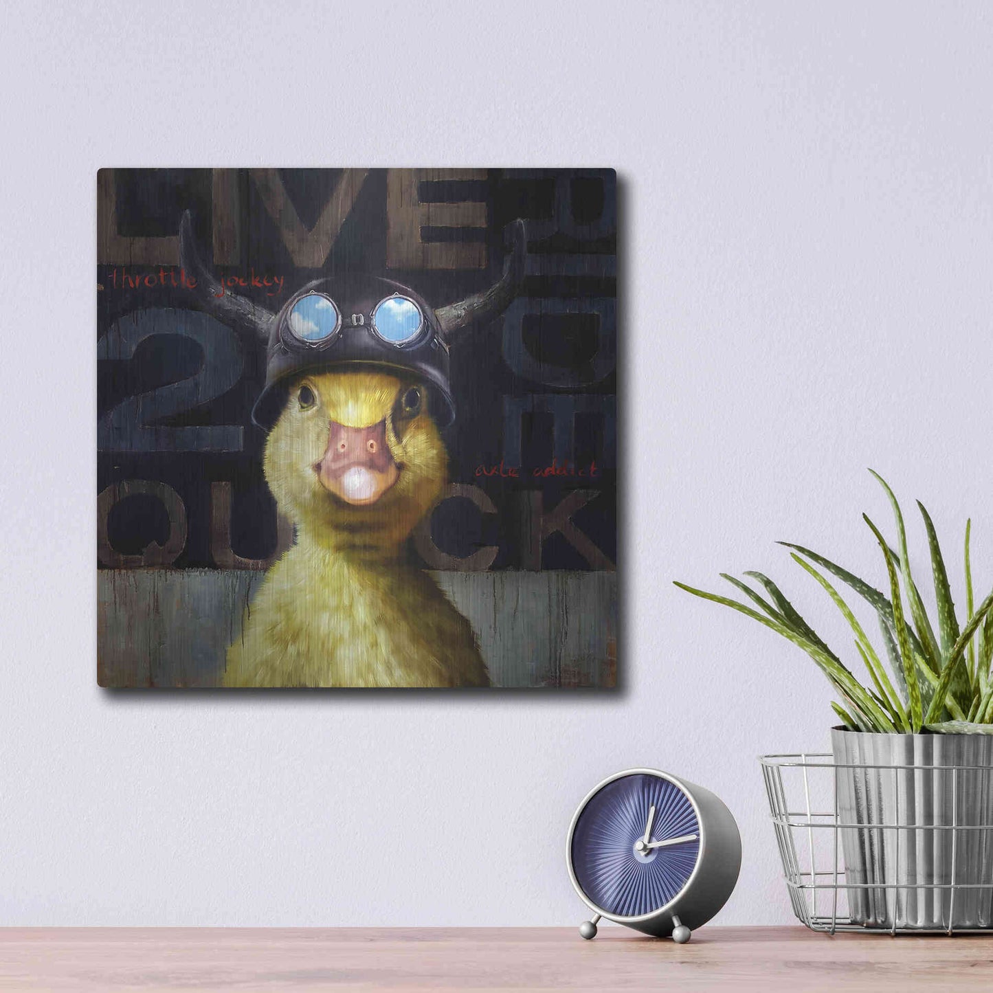 Luxe Metal Art 'Full Throttle' by Lucia Heffernan, Metal Wall Art,12x12