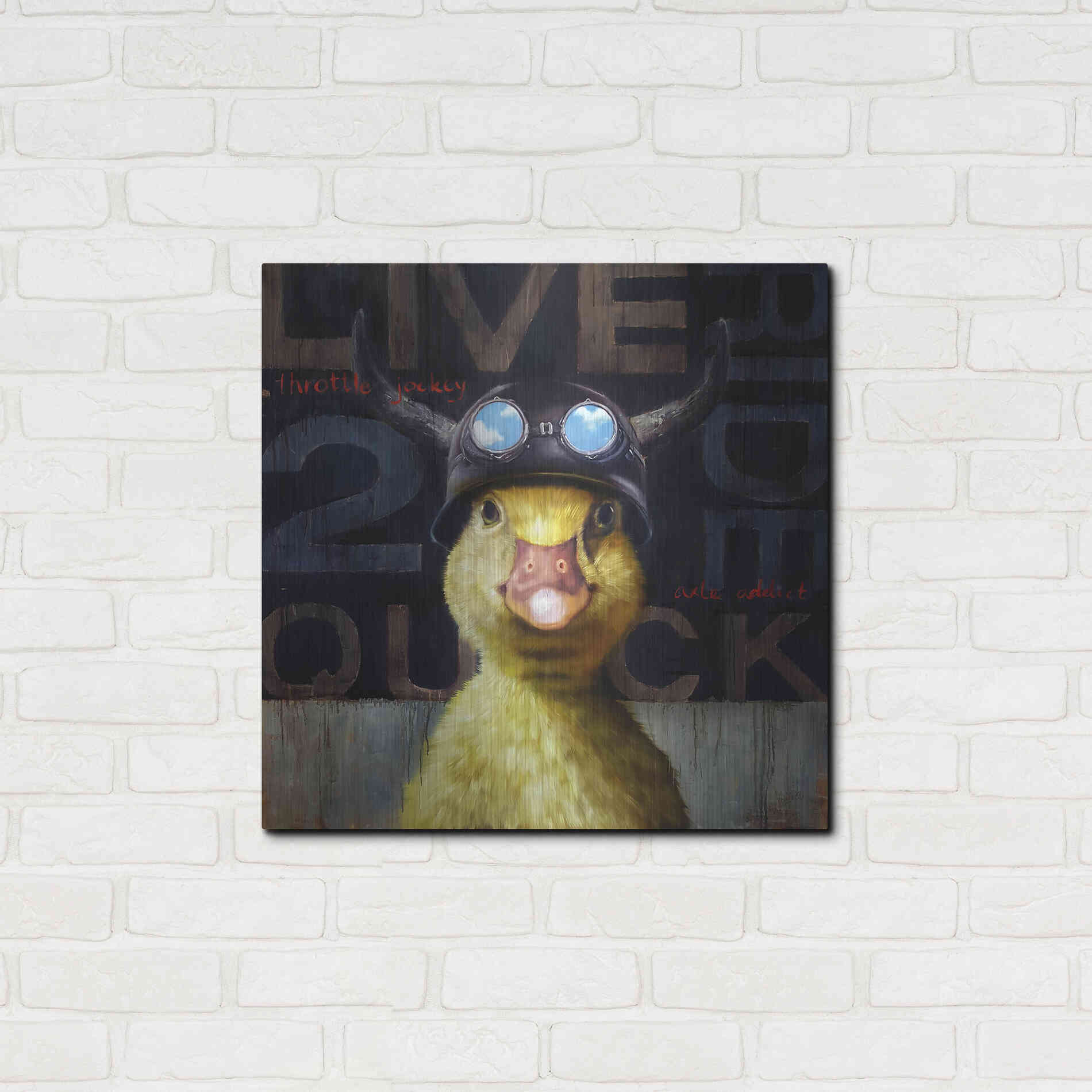 Luxe Metal Art 'Full Throttle' by Lucia Heffernan, Metal Wall Art,24x24