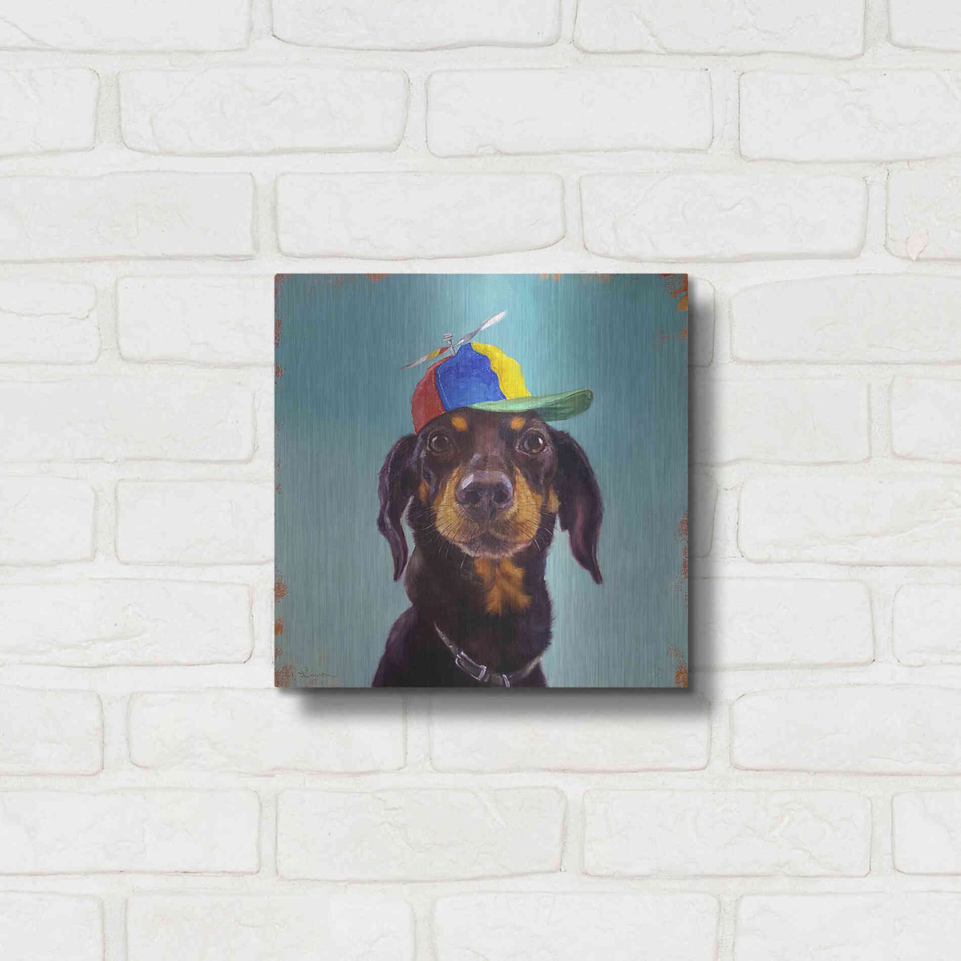 Luxe Metal Art 'Marcelo' by Lucia Heffernan, Metal Wall Art,12x12