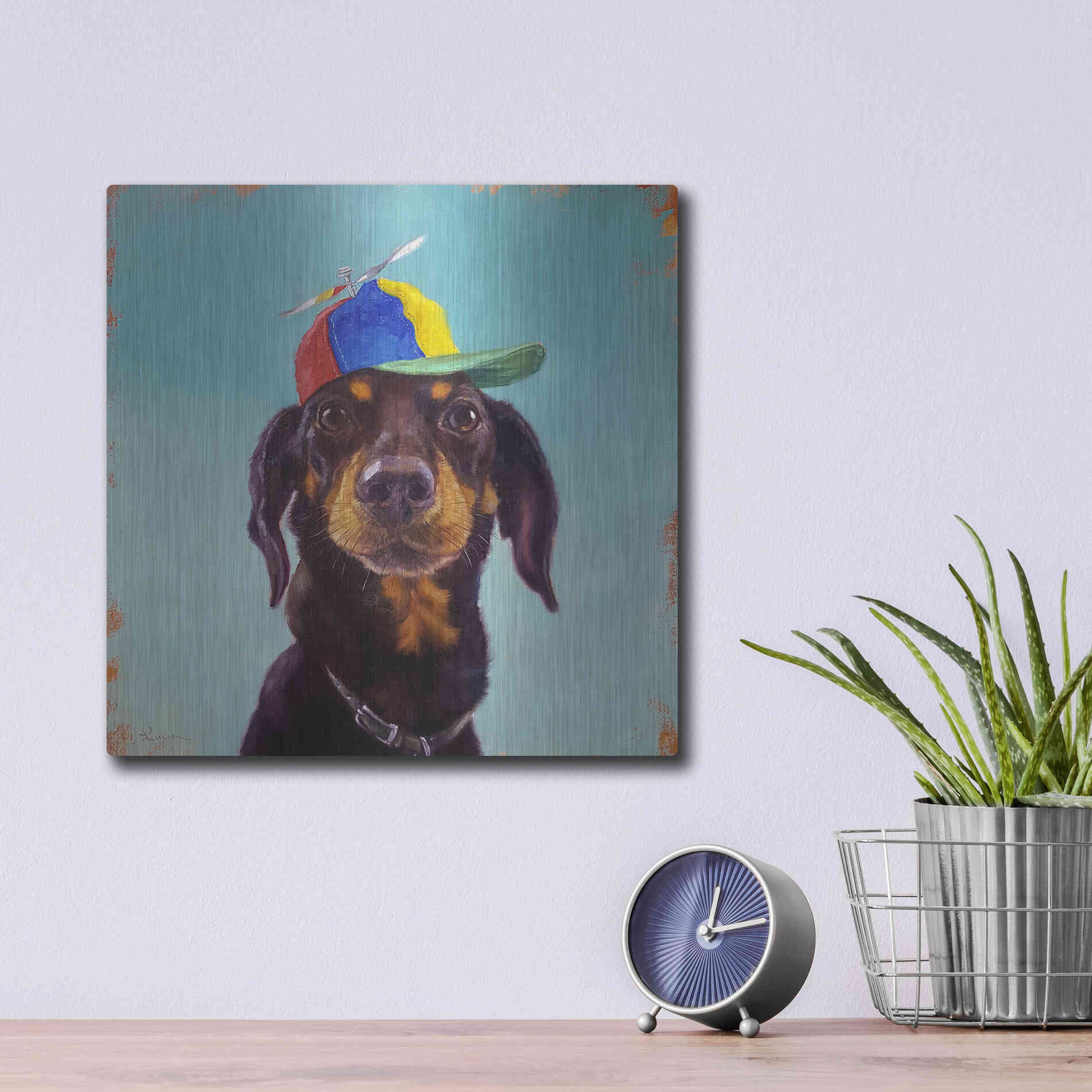 Luxe Metal Art 'Marcelo' by Lucia Heffernan, Metal Wall Art,12x12