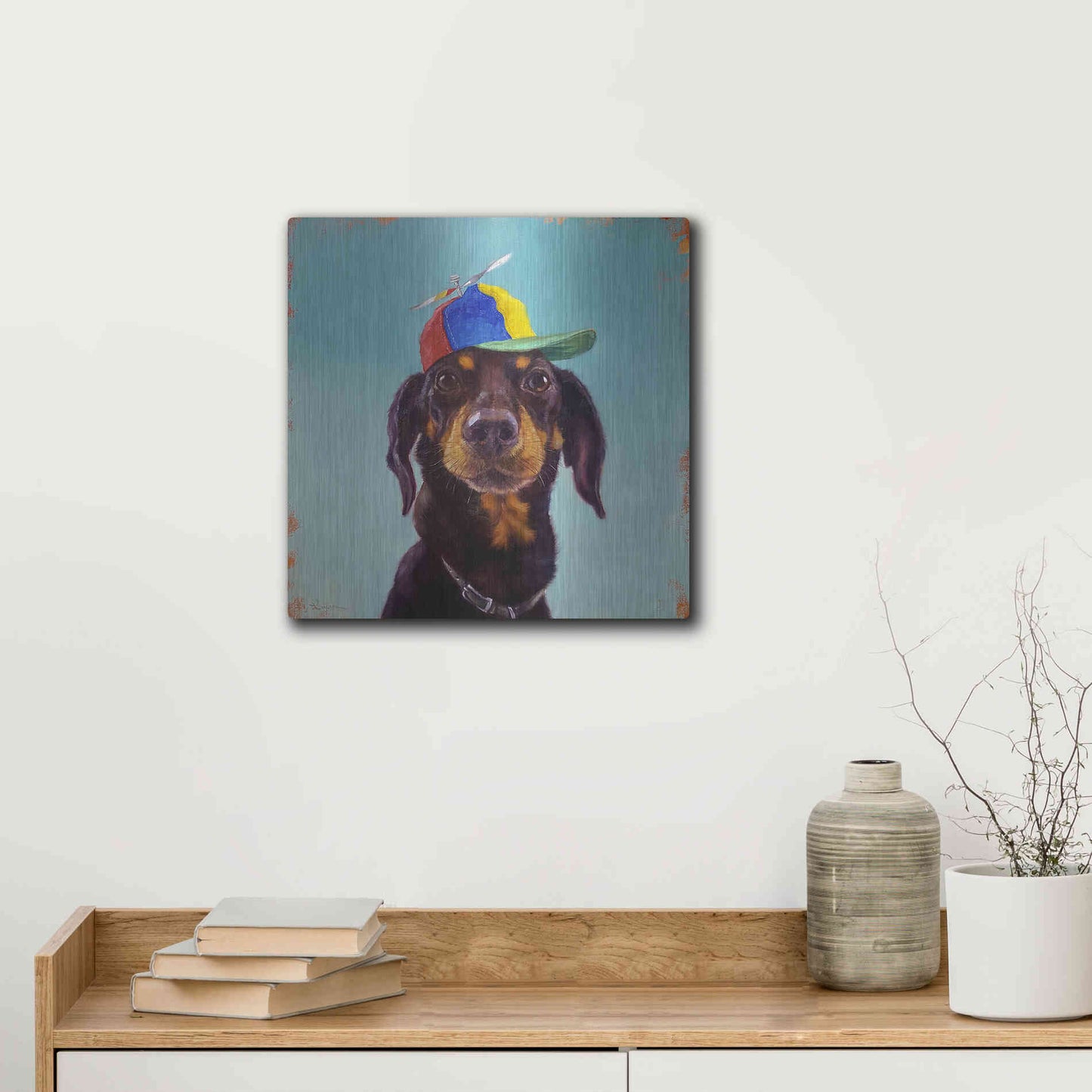 Luxe Metal Art 'Marcelo' by Lucia Heffernan, Metal Wall Art,12x12