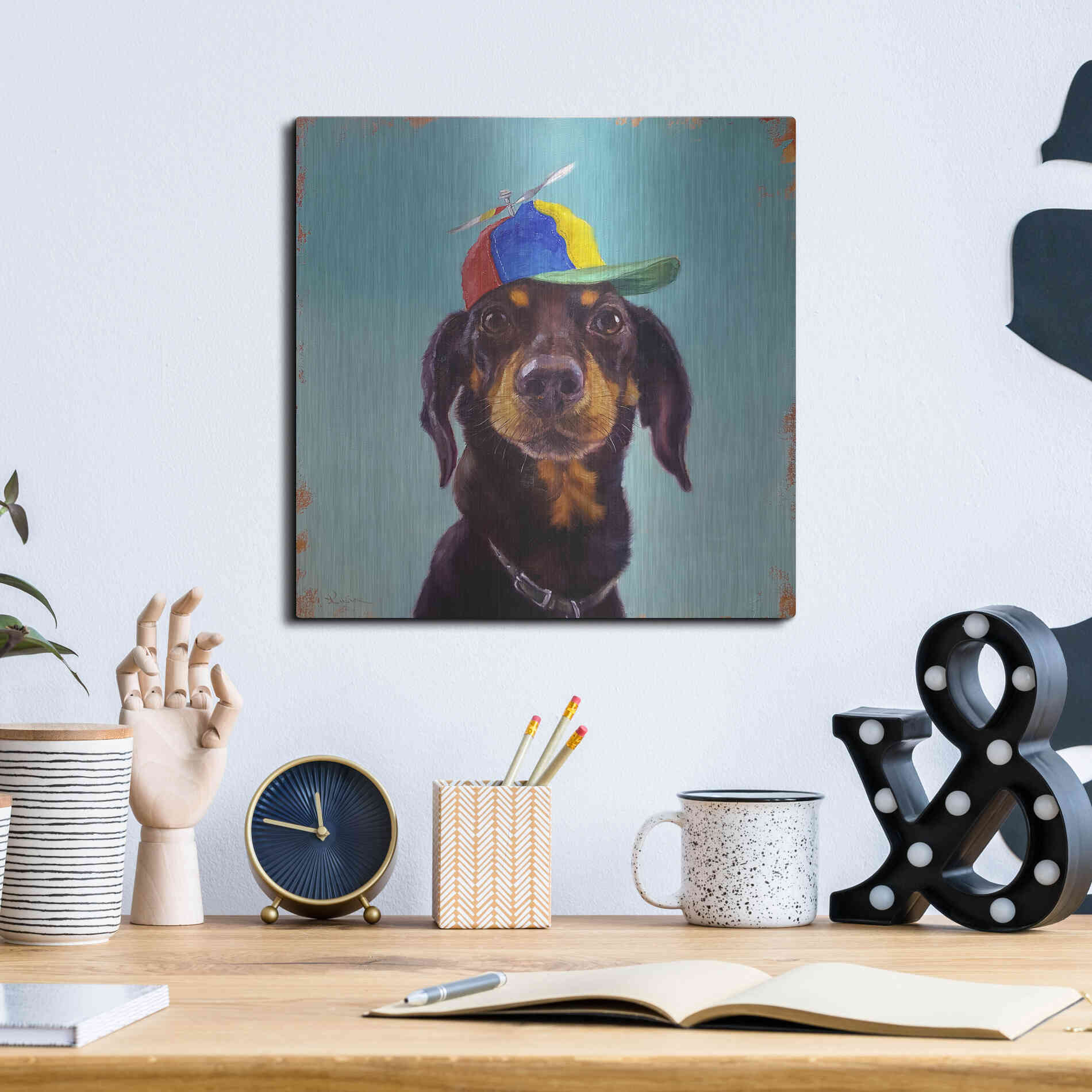 Luxe Metal Art 'Marcelo' by Lucia Heffernan, Metal Wall Art,12x12