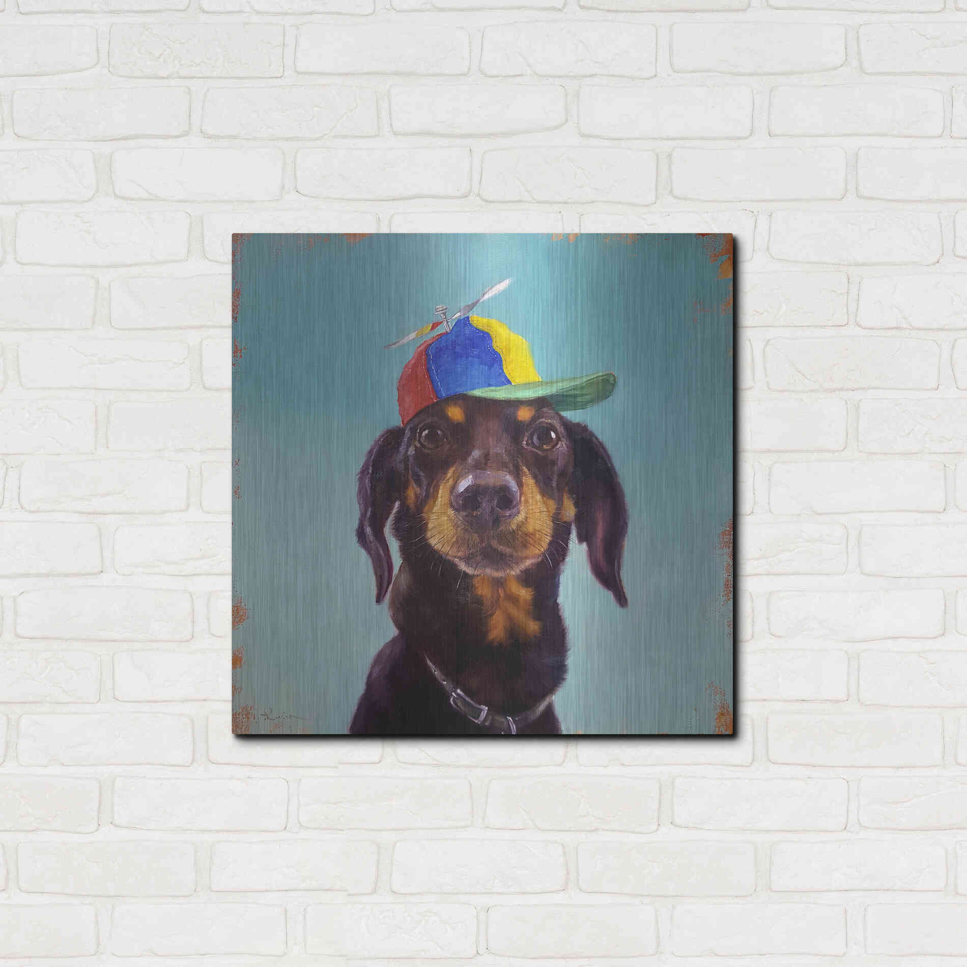 Luxe Metal Art 'Marcelo' by Lucia Heffernan, Metal Wall Art,24x24