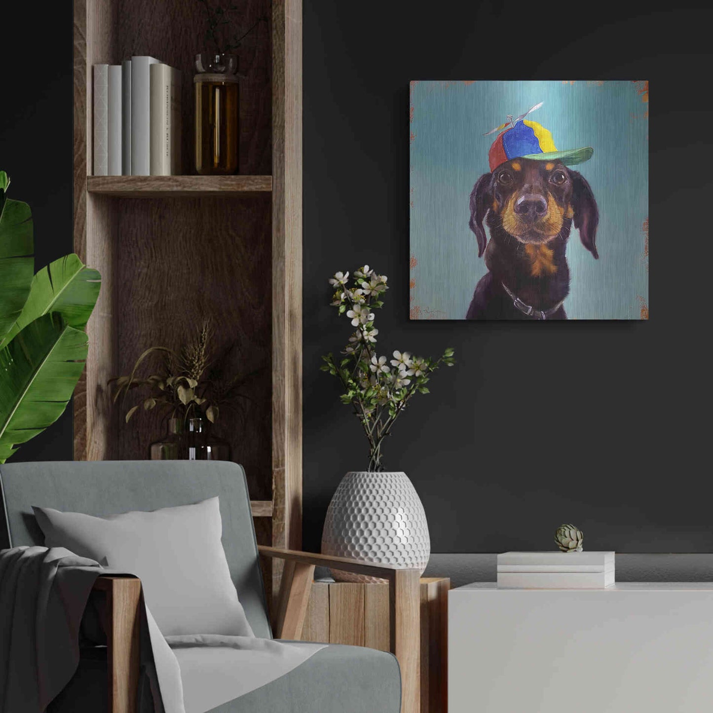 Luxe Metal Art 'Marcelo' by Lucia Heffernan, Metal Wall Art,24x24