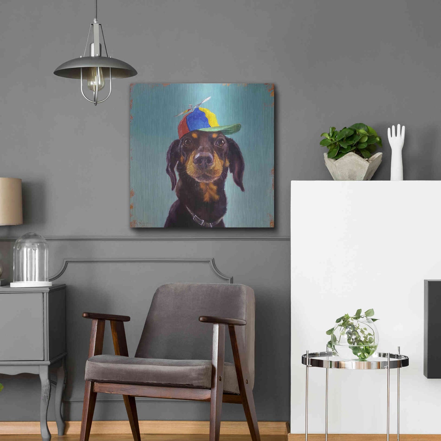 Luxe Metal Art 'Marcelo' by Lucia Heffernan, Metal Wall Art,24x24