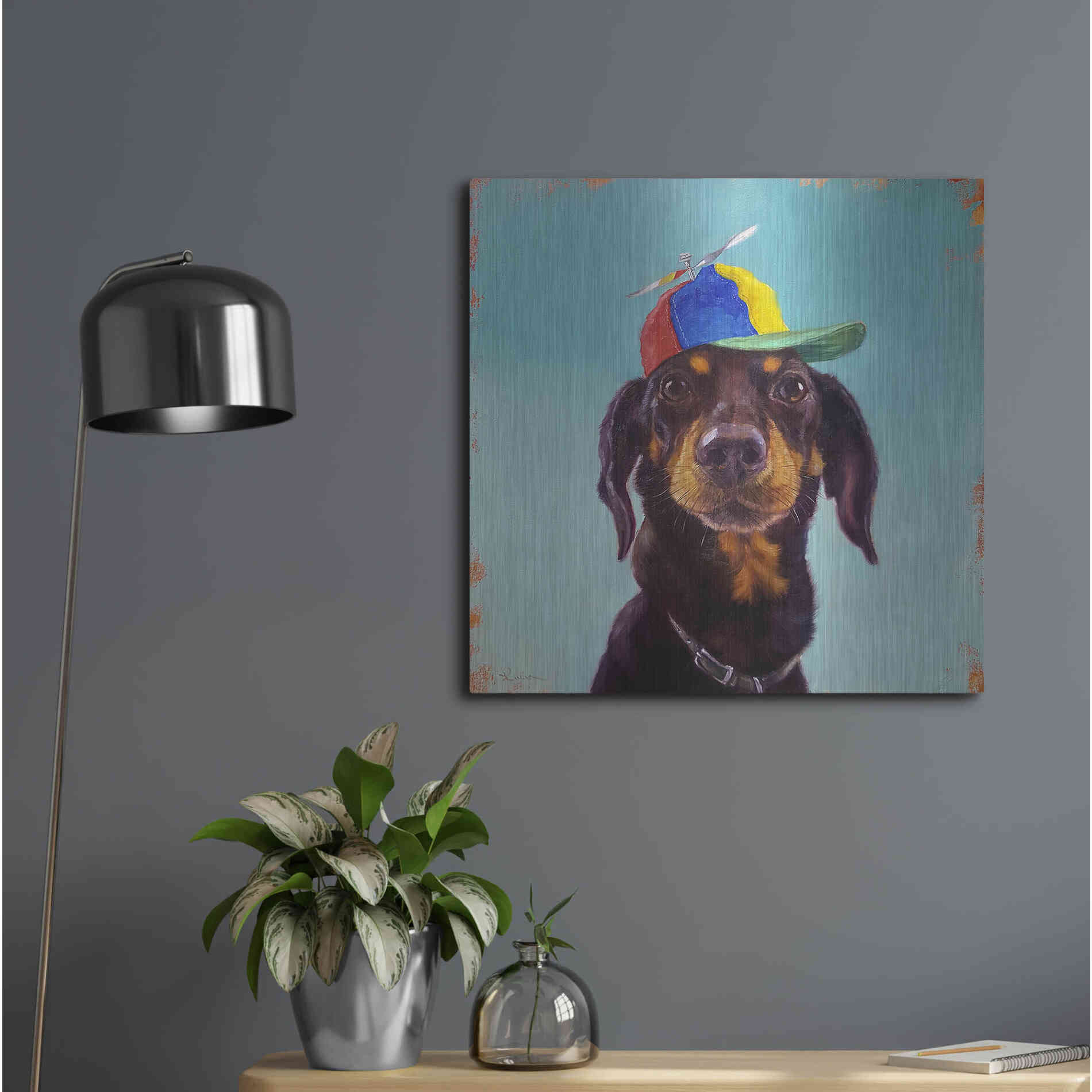 Luxe Metal Art 'Marcelo' by Lucia Heffernan, Metal Wall Art,24x24