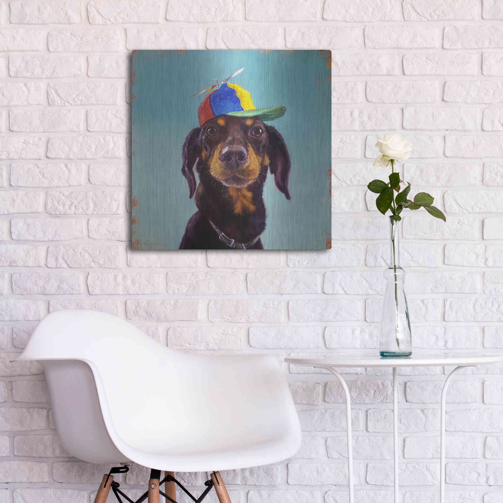 Luxe Metal Art 'Marcelo' by Lucia Heffernan, Metal Wall Art,24x24