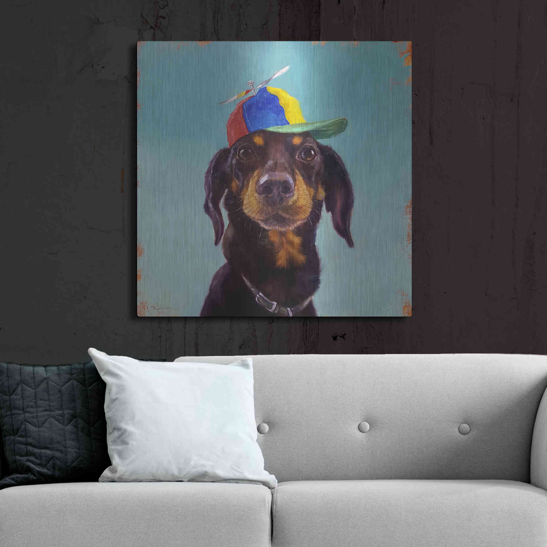 Luxe Metal Art 'Marcelo' by Lucia Heffernan, Metal Wall Art,36x36