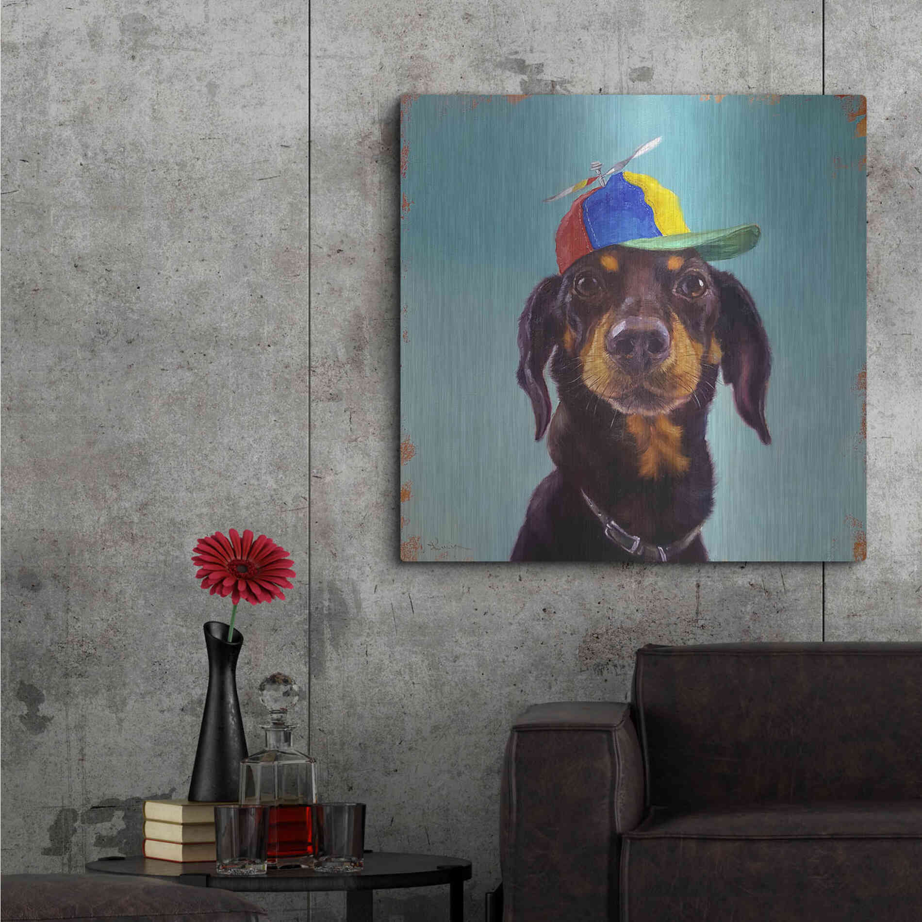 Luxe Metal Art 'Marcelo' by Lucia Heffernan, Metal Wall Art,36x36