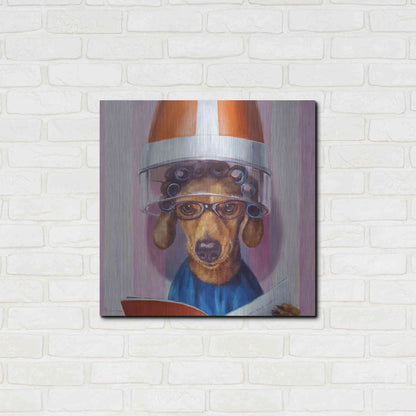 Luxe Metal Art 'Ms. Canela' by Lucia Heffernan, Metal Wall Art,24x24