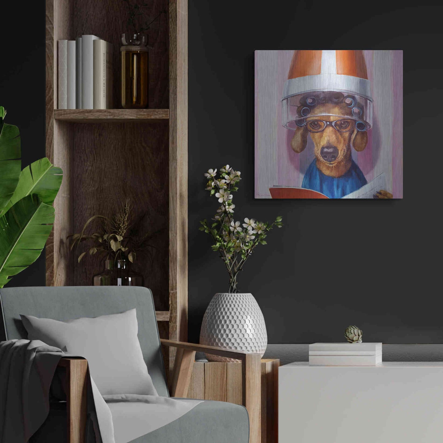 Luxe Metal Art 'Ms. Canela' by Lucia Heffernan, Metal Wall Art,24x24