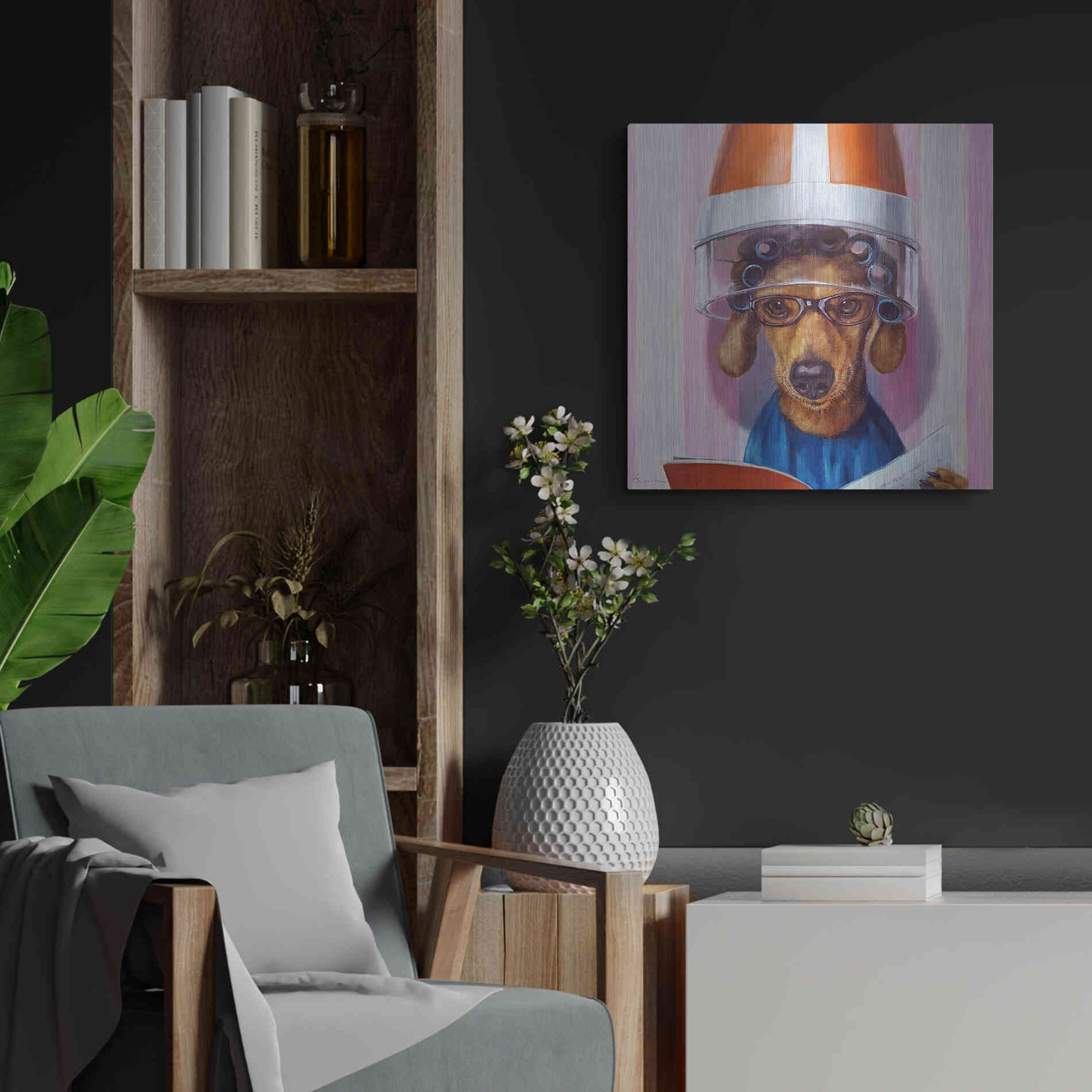 Luxe Metal Art 'Ms. Canela' by Lucia Heffernan, Metal Wall Art,24x24