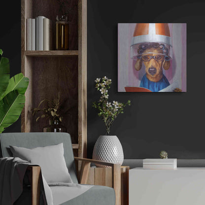 Luxe Metal Art 'Ms. Canela' by Lucia Heffernan, Metal Wall Art,24x24