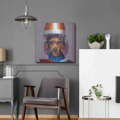 Luxe Metal Art 'Ms. Canela' by Lucia Heffernan, Metal Wall Art,24x24