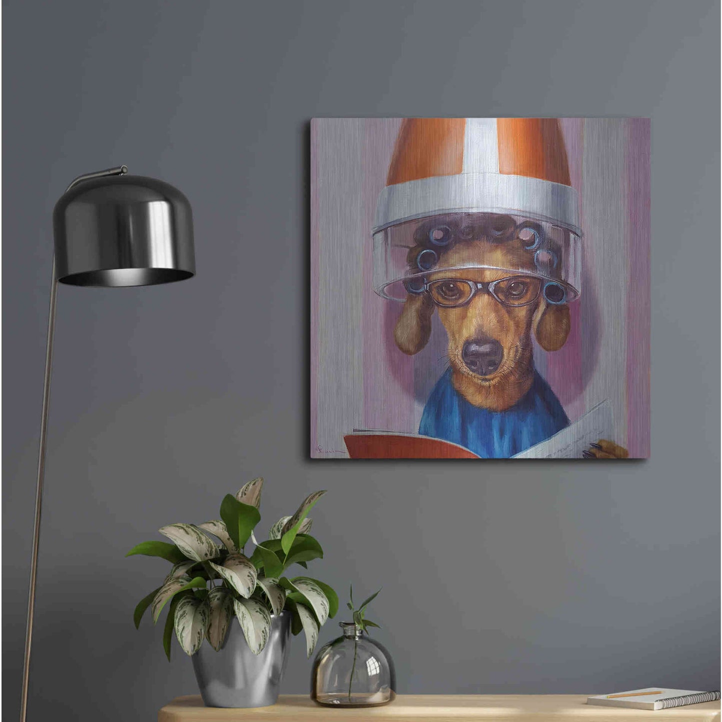 Luxe Metal Art 'Ms. Canela' by Lucia Heffernan, Metal Wall Art,24x24