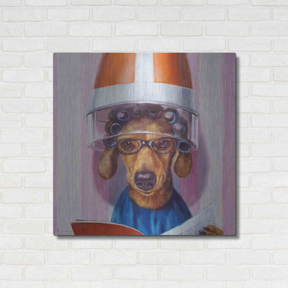 Luxe Metal Art 'Ms. Canela' by Lucia Heffernan, Metal Wall Art,36x36