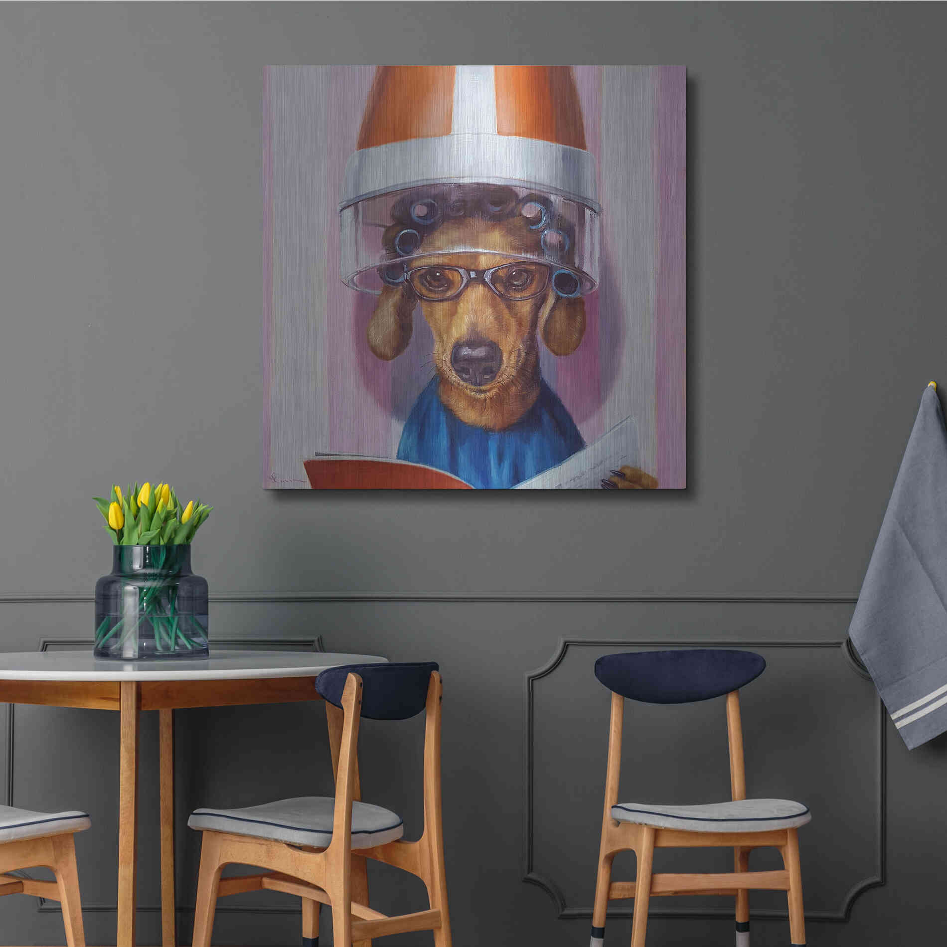 Luxe Metal Art 'Ms. Canela' by Lucia Heffernan, Metal Wall Art,36x36