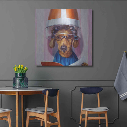 Luxe Metal Art 'Ms. Canela' by Lucia Heffernan, Metal Wall Art,36x36