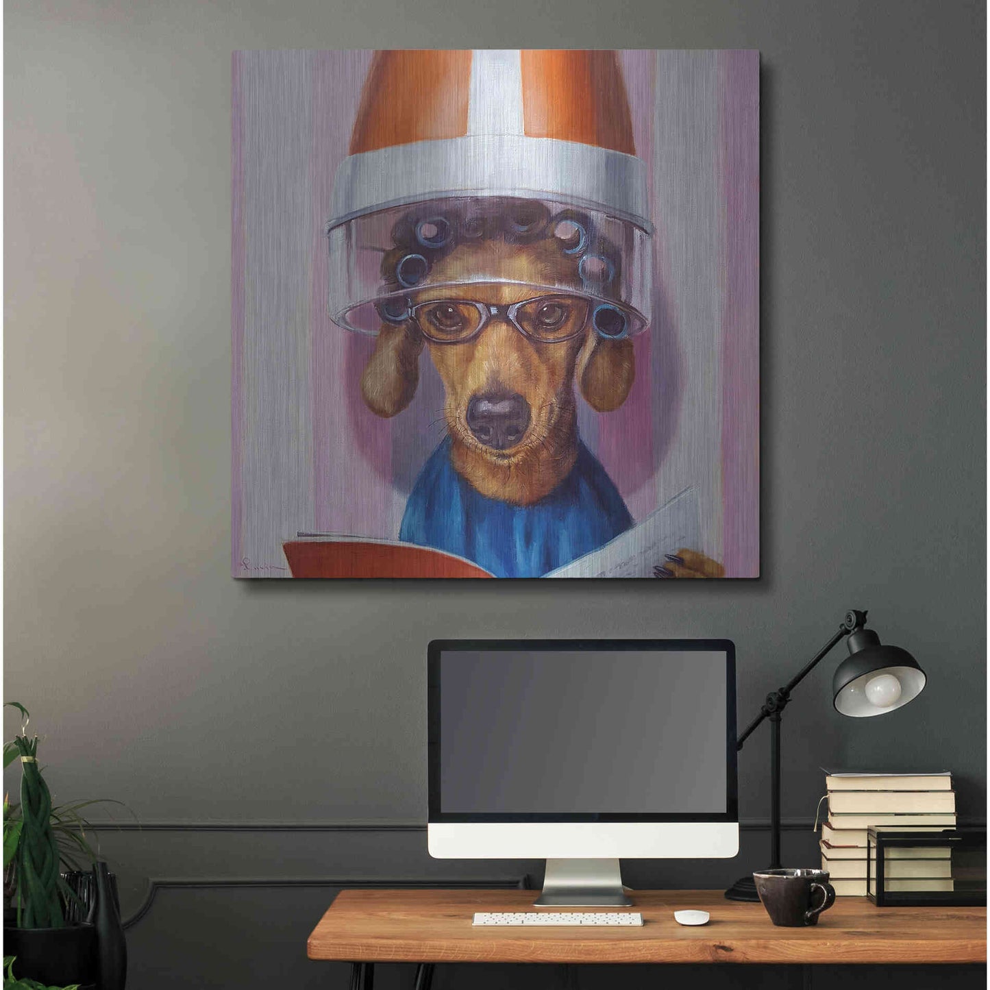 Luxe Metal Art 'Ms. Canela' by Lucia Heffernan, Metal Wall Art,36x36