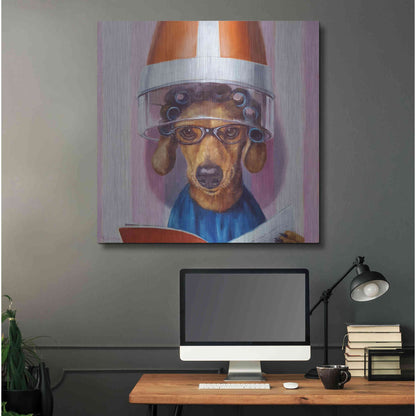 Luxe Metal Art 'Ms. Canela' by Lucia Heffernan, Metal Wall Art,36x36