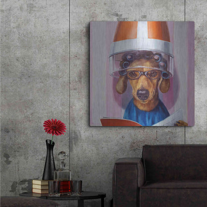 Luxe Metal Art 'Ms. Canela' by Lucia Heffernan, Metal Wall Art,36x36