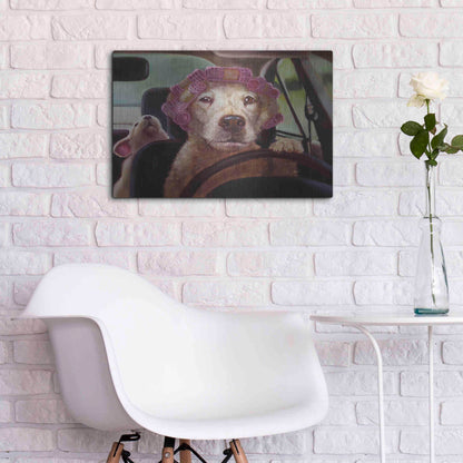 Luxe Metal Art 'Mommy Chauffeur' by Lucia Heffernan, Metal Wall Art,24x16