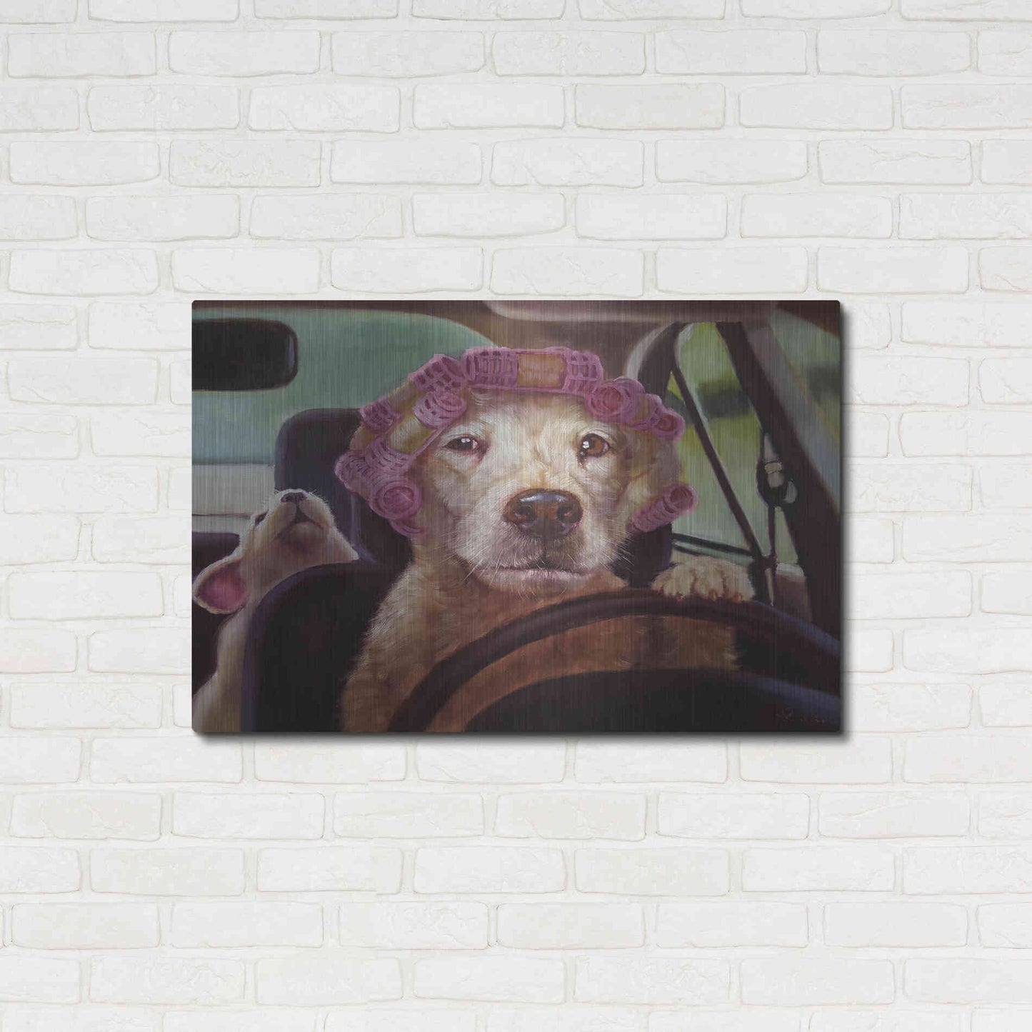 Luxe Metal Art 'Mommy Chauffeur' by Lucia Heffernan, Metal Wall Art,36x24