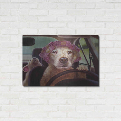 Luxe Metal Art 'Mommy Chauffeur' by Lucia Heffernan, Metal Wall Art,36x24