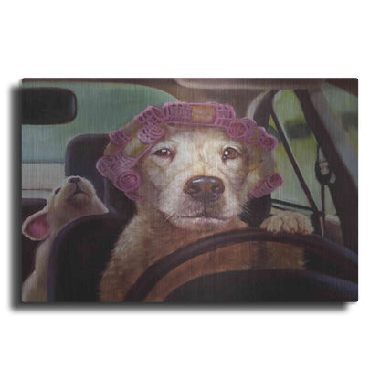 Luxe Metal Art 'Mommy Chauffeur' by Lucia Heffernan, Metal Wall Art