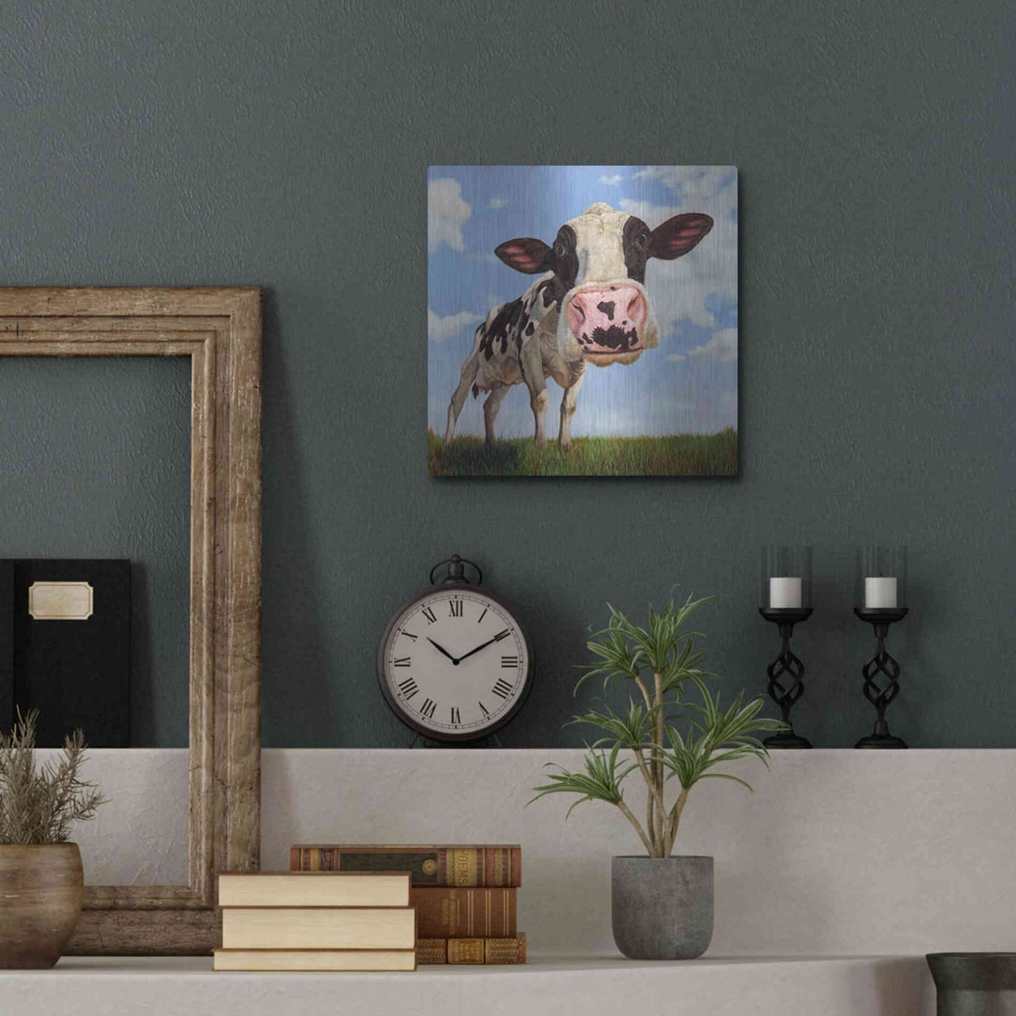 Luxe Metal Art 'Penelope' by Lucia Heffernan, Metal Wall Art,12x12