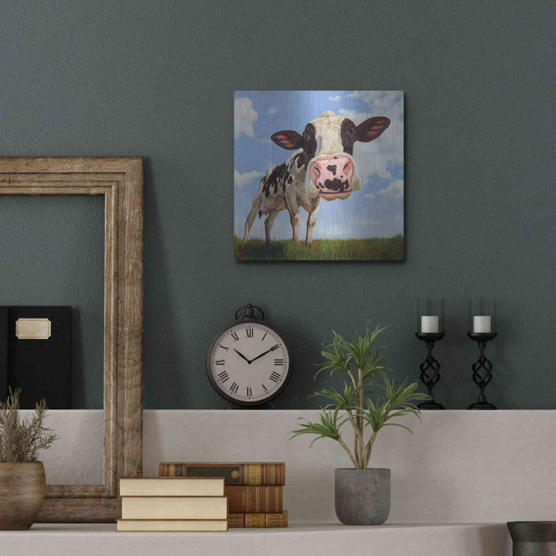 Luxe Metal Art 'Penelope' by Lucia Heffernan, Metal Wall Art,12x12