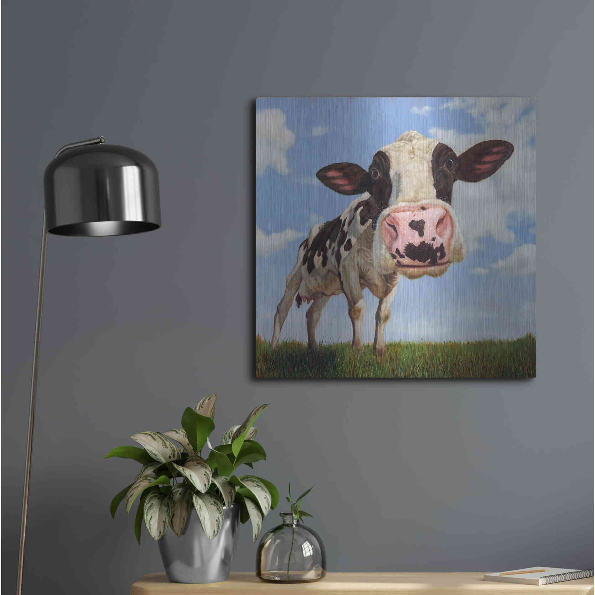 Luxe Metal Art 'Penelope' by Lucia Heffernan, Metal Wall Art,24x24