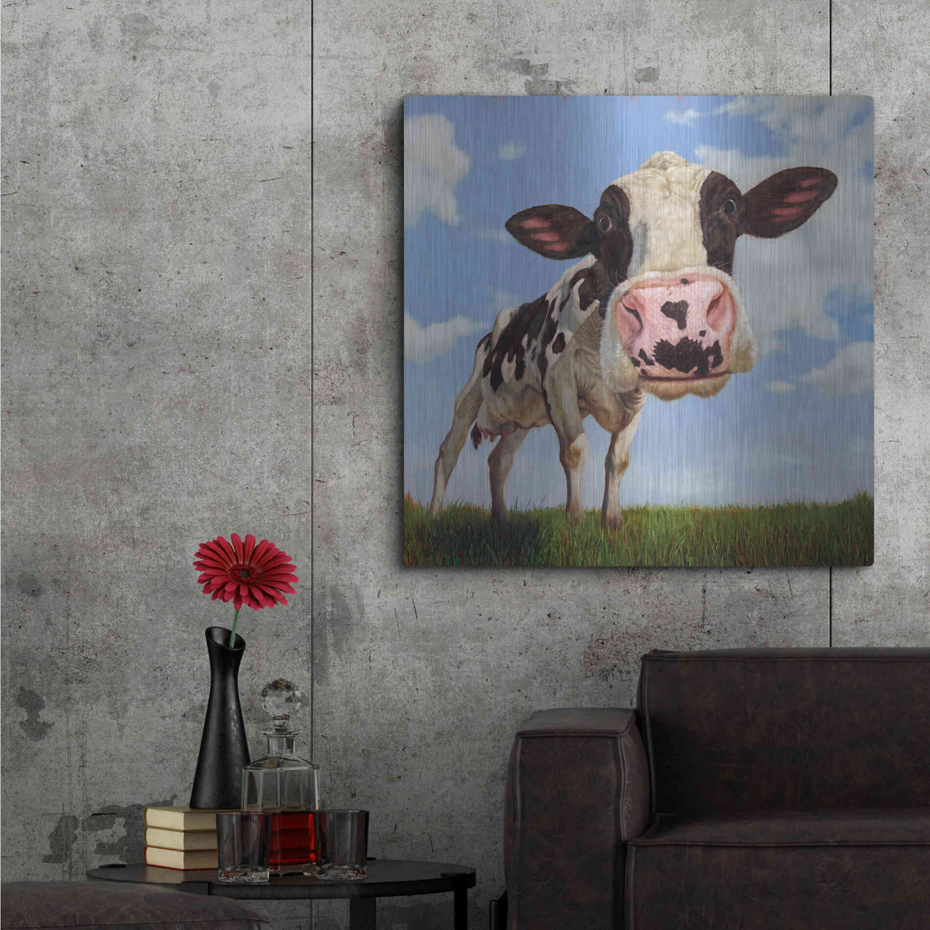 Luxe Metal Art 'Penelope' by Lucia Heffernan, Metal Wall Art,36x36