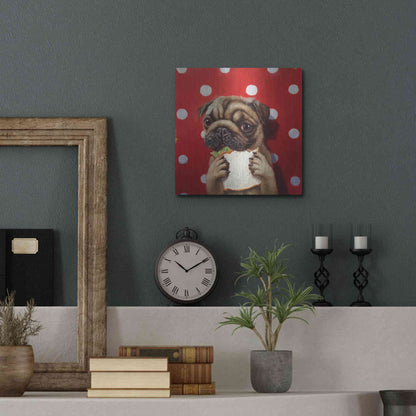 Luxe Metal Art 'Pugalicious' by Lucia Heffernan, Metal Wall Art,12x12