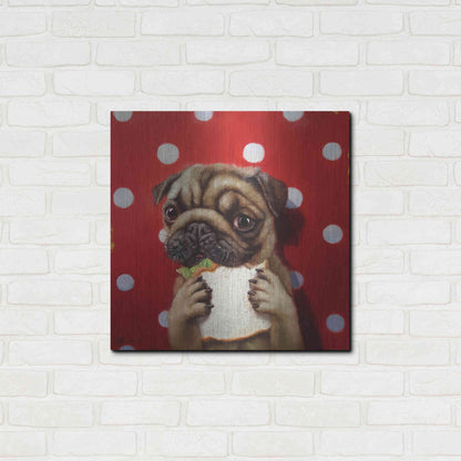 Luxe Metal Art 'Pugalicious' by Lucia Heffernan, Metal Wall Art,24x24