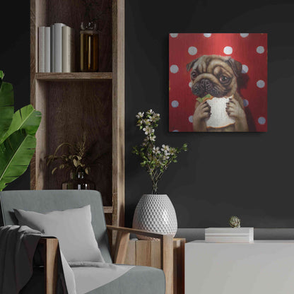 Luxe Metal Art 'Pugalicious' by Lucia Heffernan, Metal Wall Art,24x24