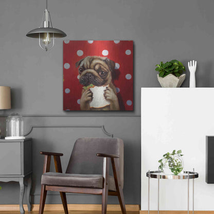 Luxe Metal Art 'Pugalicious' by Lucia Heffernan, Metal Wall Art,24x24