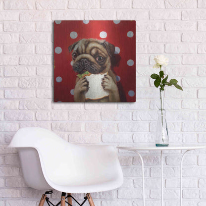 Luxe Metal Art 'Pugalicious' by Lucia Heffernan, Metal Wall Art,24x24