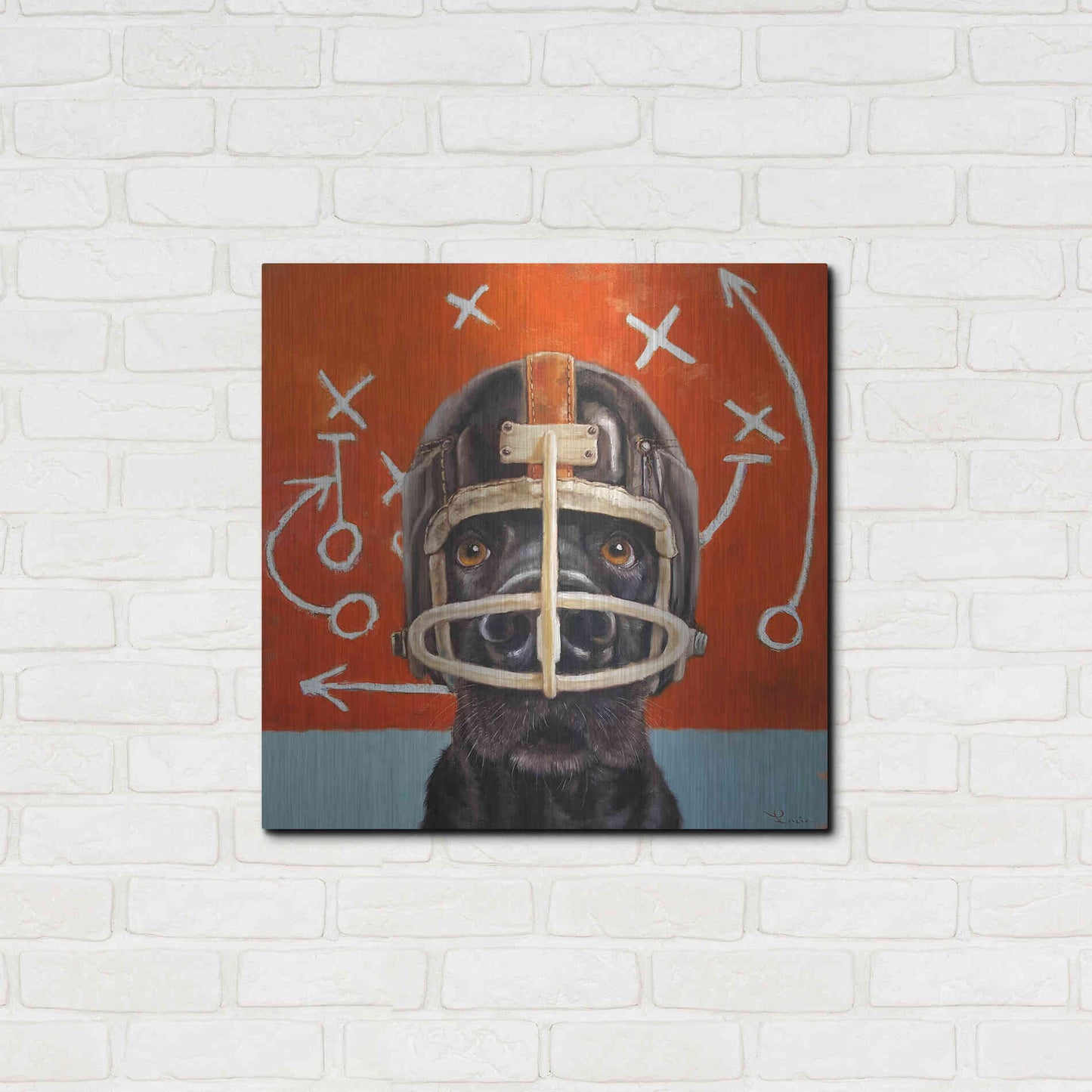 Luxe Metal Art 'Rookie' by Lucia Heffernan, Metal Wall Art,24x24