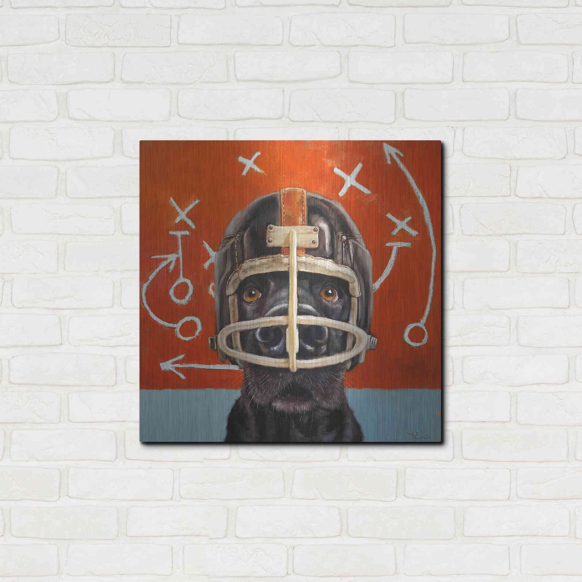 Luxe Metal Art 'Rookie' by Lucia Heffernan, Metal Wall Art,24x24