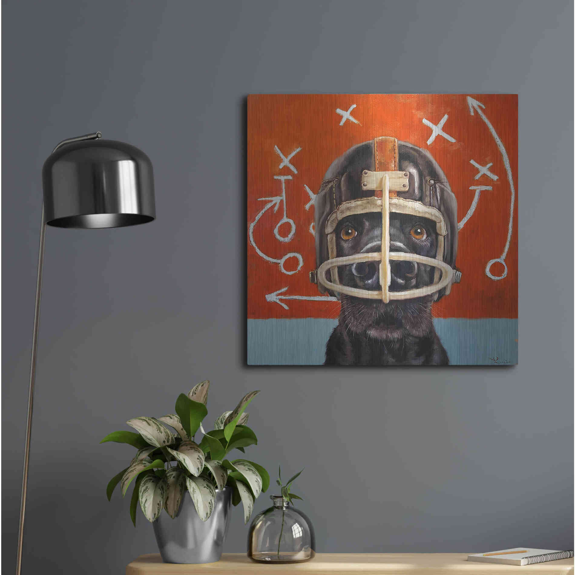 Luxe Metal Art 'Rookie' by Lucia Heffernan, Metal Wall Art,24x24