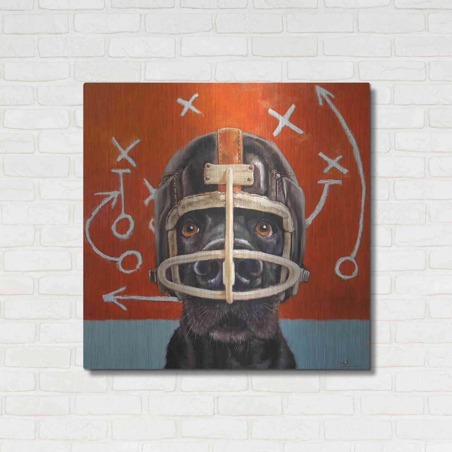 Luxe Metal Art 'Rookie' by Lucia Heffernan, Metal Wall Art,36x36