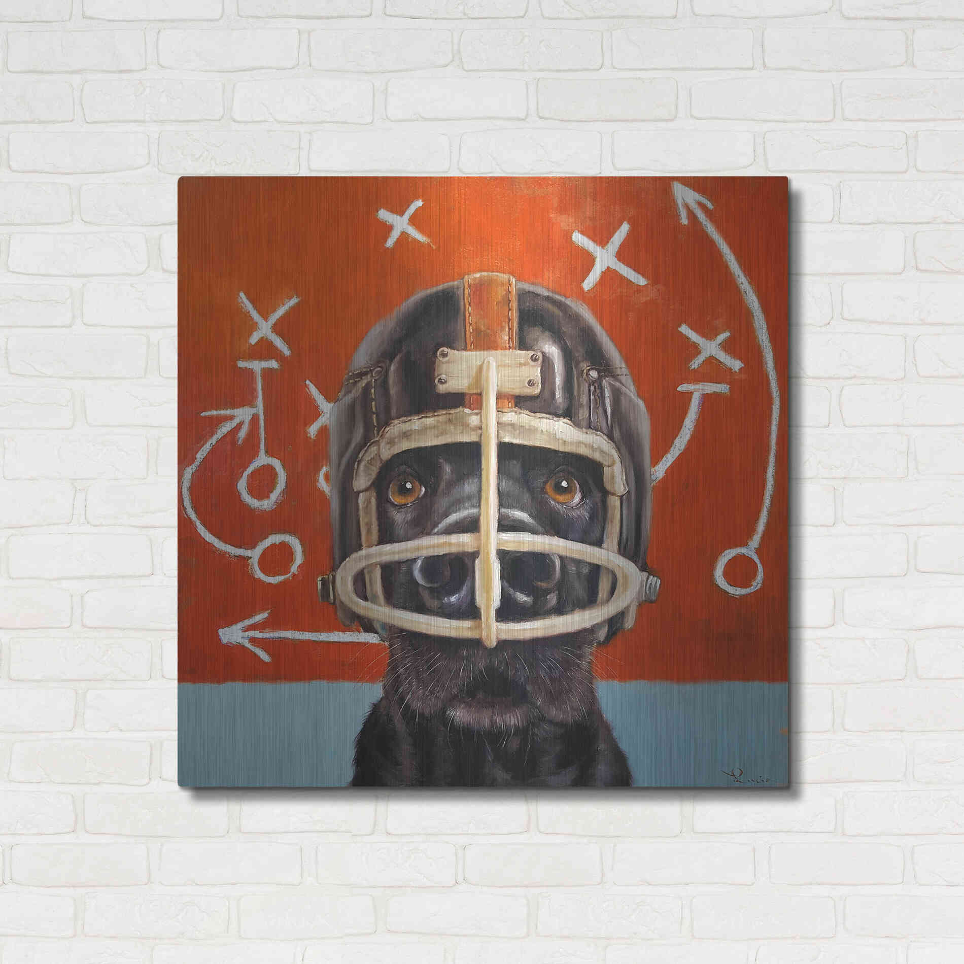 Luxe Metal Art 'Rookie' by Lucia Heffernan, Metal Wall Art,36x36